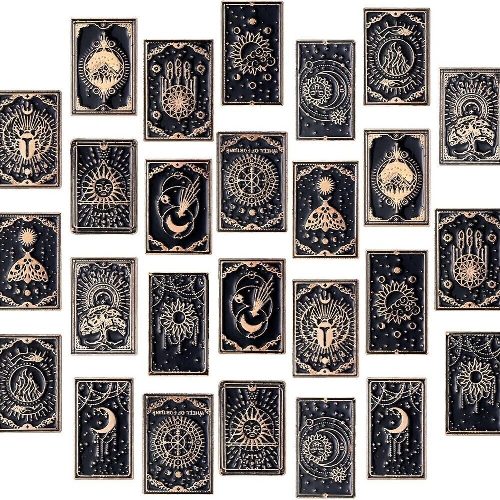 Tarot Card Enamel Pins Set 26 Pieces Cute Stylish Divination Brooches